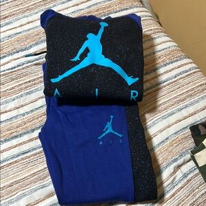 Jordan Blue and Black Matching Set with Iconic Jumpman Logo